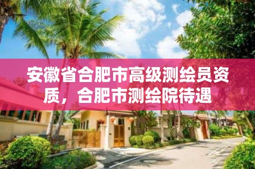 安徽省合肥市高级测绘员资质，合肥市测绘院待遇