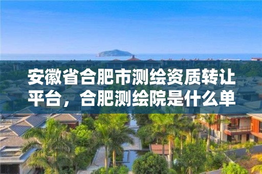 安徽省合肥市测绘资质转让平台，合肥测绘院是什么单位