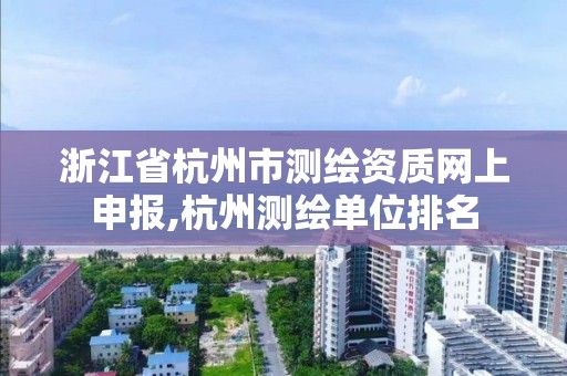 浙江省杭州市测绘资质网上申报,杭州测绘单位排名