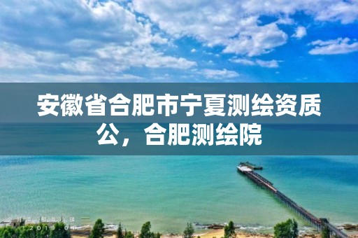 安徽省合肥市宁夏测绘资质公，合肥测绘院