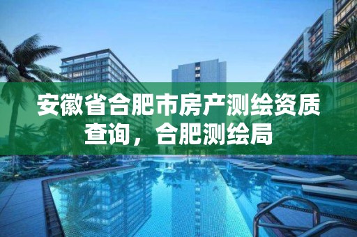 安徽省合肥市房产测绘资质查询，合肥测绘局