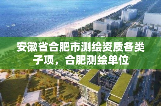 安徽省合肥市测绘资质各类子项，合肥测绘单位