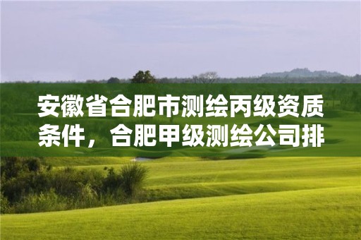 安徽省合肥市测绘丙级资质条件，合肥甲级测绘公司排行