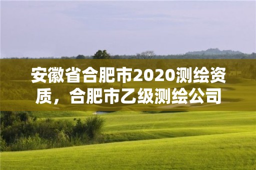 安徽省合肥市2020测绘资质，合肥市乙级测绘公司