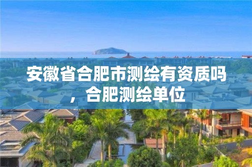 安徽省合肥市测绘有资质吗，合肥测绘单位