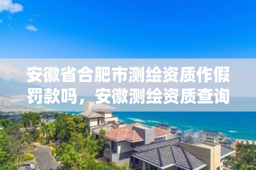 安徽省合肥市测绘资质作假罚款吗，安徽测绘资质查询系统