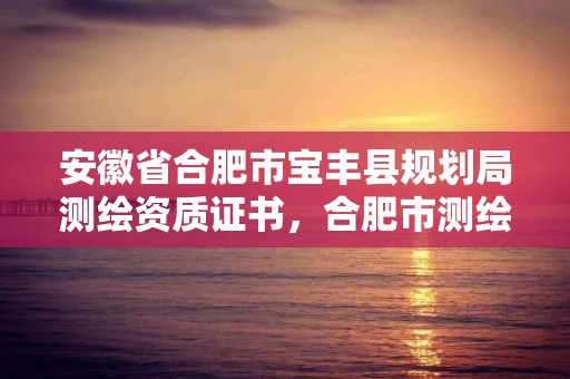 安徽省合肥市宝丰县规划局测绘资质证书，合肥市测绘院电话