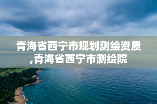 青海省西宁市规划测绘资质,青海省西宁市测绘院