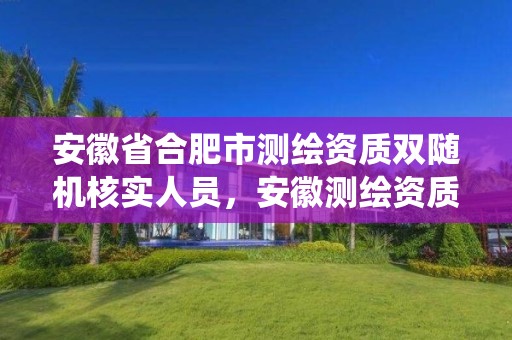 安徽省合肥市测绘资质双随机核实人员，安徽测绘资质查询系统