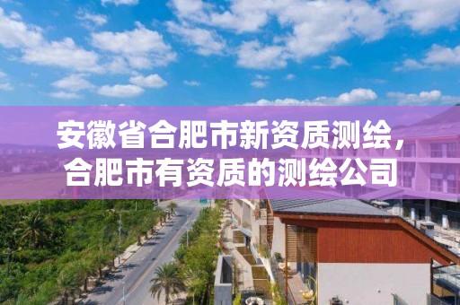 安徽省合肥市新资质测绘，合肥市有资质的测绘公司