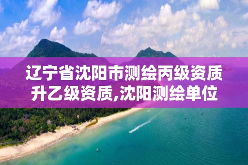 辽宁省沈阳市测绘丙级资质升乙级资质,沈阳测绘单位