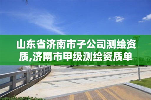 山东省济南市子公司测绘资质,济南市甲级测绘资质单位