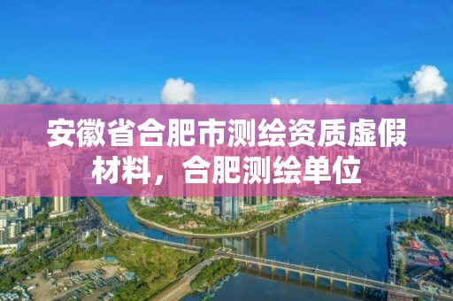 安徽省合肥市测绘资质虚假材料，合肥测绘单位