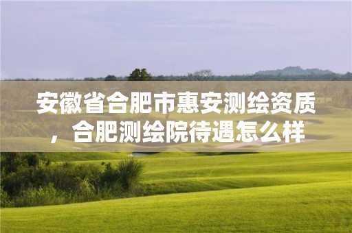 安徽省合肥市惠安测绘资质，合肥测绘院待遇怎么样