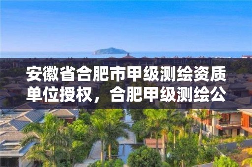 安徽省合肥市甲级测绘资质单位授权，合肥甲级测绘公司