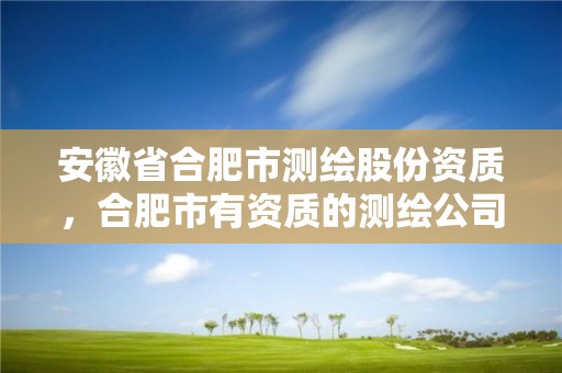 安徽省合肥市测绘股份资质，合肥市有资质的测绘公司