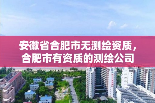 安徽省合肥市无测绘资质，合肥市有资质的测绘公司