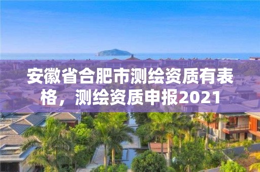 安徽省合肥市测绘资质有表格，测绘资质申报2021