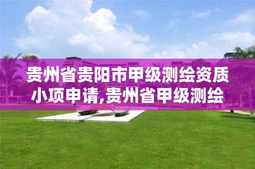 贵州省贵阳市甲级测绘资质小项申请,贵州省甲级测绘单位