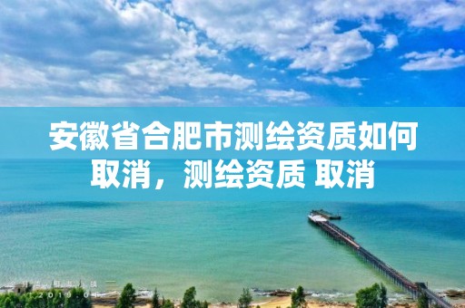 安徽省合肥市测绘资质如何取消，测绘资质 取消