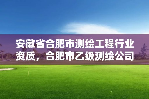 安徽省合肥市测绘工程行业资质，合肥市乙级测绘公司