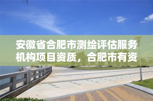 安徽省合肥市测绘评估服务机构项目资质，合肥市有资质的测绘公司