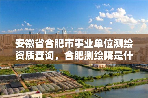 安徽省合肥市事业单位测绘资质查询，合肥测绘院是什么单位