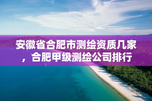 安徽省合肥市测绘资质几家，合肥甲级测绘公司排行