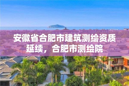 安徽省合肥市建筑测绘资质延续，合肥市测绘院