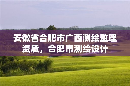 安徽省合肥市广西测绘监理资质，合肥市测绘设计