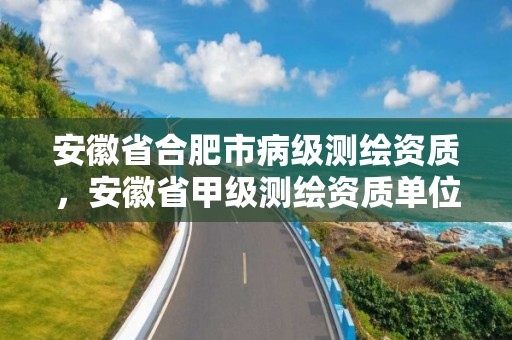 安徽省合肥市病级测绘资质，安徽省甲级测绘资质单位