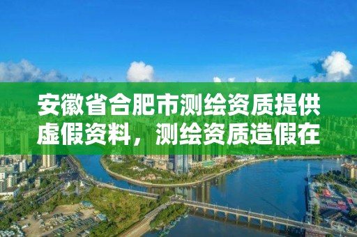 安徽省合肥市测绘资质提供虚假资料，测绘资质造假在哪里举报