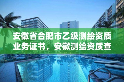 安徽省合肥市乙级测绘资质业务证书，安徽测绘资质查询系统