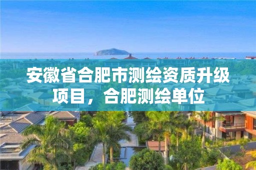 安徽省合肥市测绘资质升级项目，合肥测绘单位