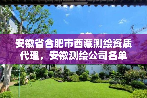 安徽省合肥市西藏测绘资质代理，安徽测绘公司名单