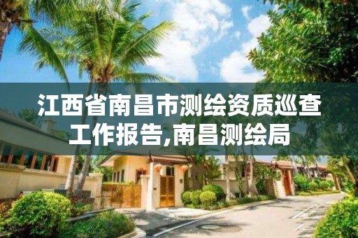 江西省南昌市测绘资质巡查工作报告,南昌测绘局