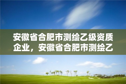 安徽省合肥市测绘乙级资质企业，安徽省合肥市测绘乙级资质企业名录