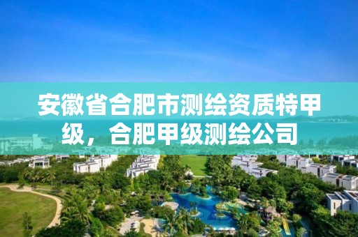 安徽省合肥市测绘资质特甲级，合肥甲级测绘公司