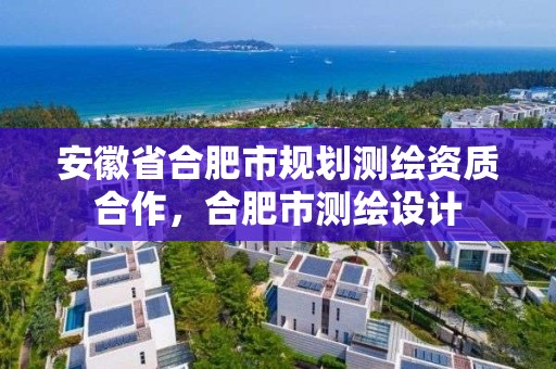 安徽省合肥市规划测绘资质合作，合肥市测绘设计