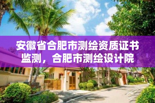 安徽省合肥市测绘资质证书监测，合肥市测绘设计院