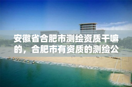 安徽省合肥市测绘资质干嘛的，合肥市有资质的测绘公司