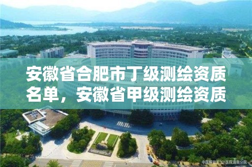 安徽省合肥市丁级测绘资质名单，安徽省甲级测绘资质单位