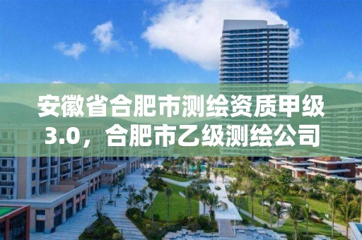 安徽省合肥市测绘资质甲级3.0，合肥市乙级测绘公司