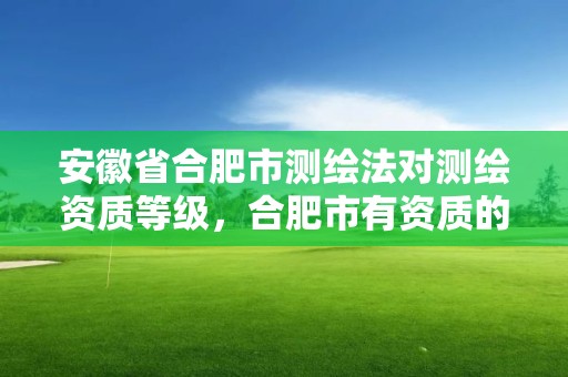 安徽省合肥市测绘法对测绘资质等级，合肥市有资质的测绘公司