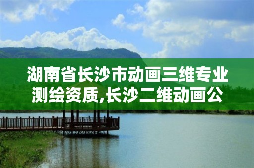 湖南省长沙市动画三维专业测绘资质,长沙二维动画公司。