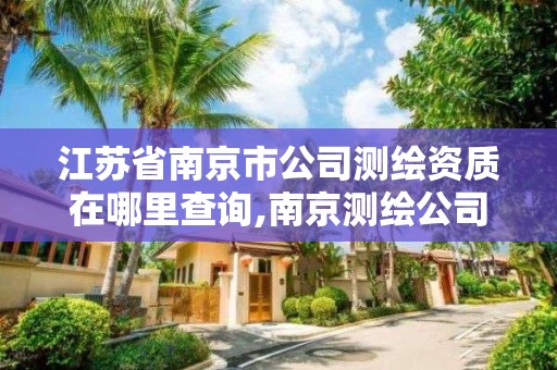 江苏省南京市公司测绘资质在哪里查询,南京测绘公司有哪些。