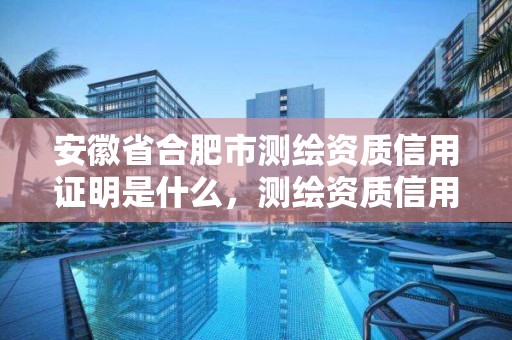 安徽省合肥市测绘资质信用证明是什么，测绘资质信用平台