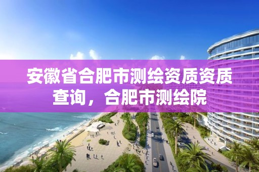 安徽省合肥市测绘资质资质查询，合肥市测绘院