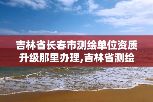 吉林省长春市测绘单位资质升级那里办理,吉林省测绘资质管理平台。