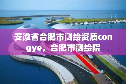 安徽省合肥市测绘资质congye，合肥市测绘院